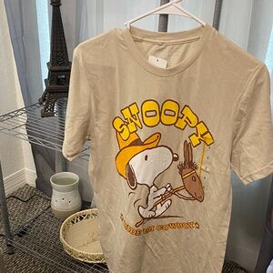 Peanuts Snoopy Cowboy Beige Tee